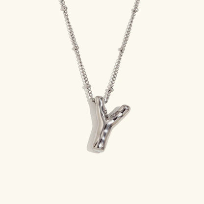 [Amore]Balloon Gold Initial Necklace