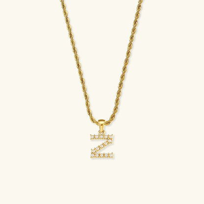 [Amore]Elodie Initial Letter Pearl Necklace