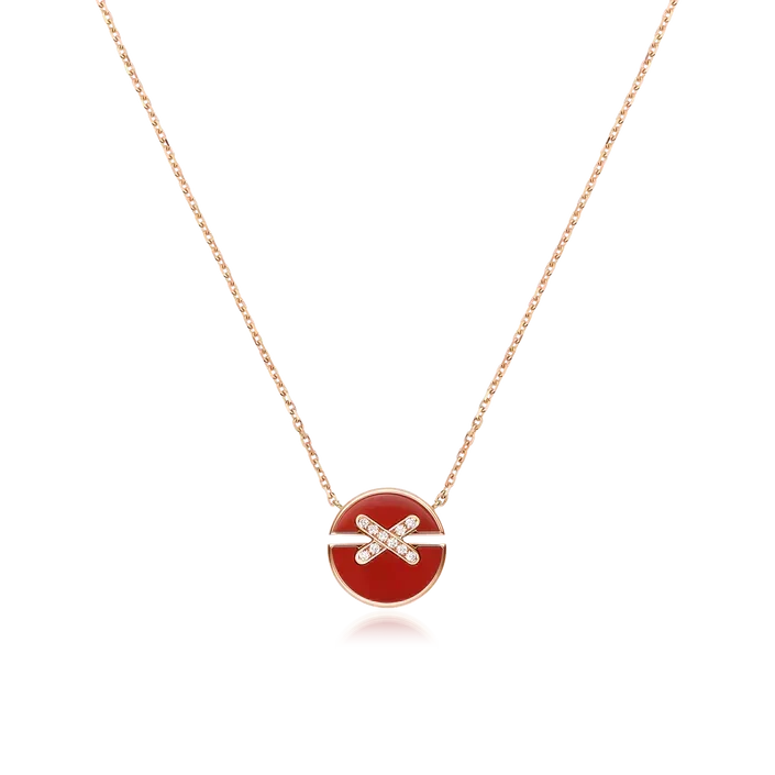 [Amore]JEUX DE ROSE GOLD DIAMOND NECKLACE