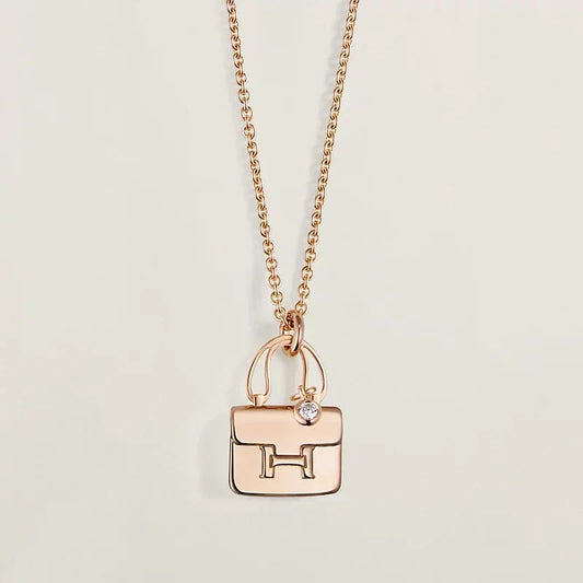 [Amore]AMULETTE PEDANT ROSE GOLD NECKLACE