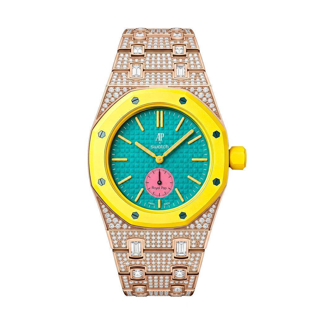 Royal Oak Pop Exclusive Bioceramic Case & Bioceramic Strap Full Diamond