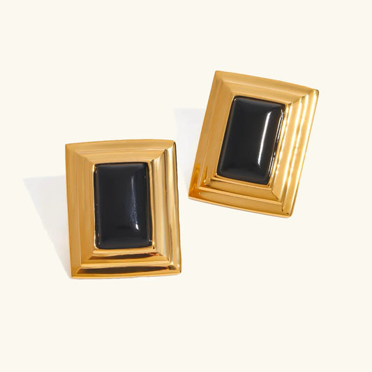 [Amore]Sybil Gold Enamel Earrings