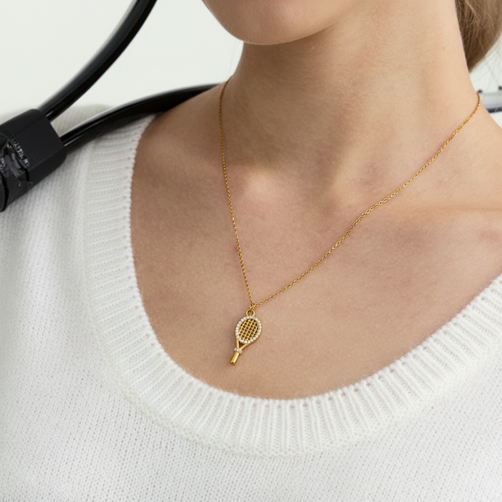 [Amore]Aces Gold Tennis Pendant