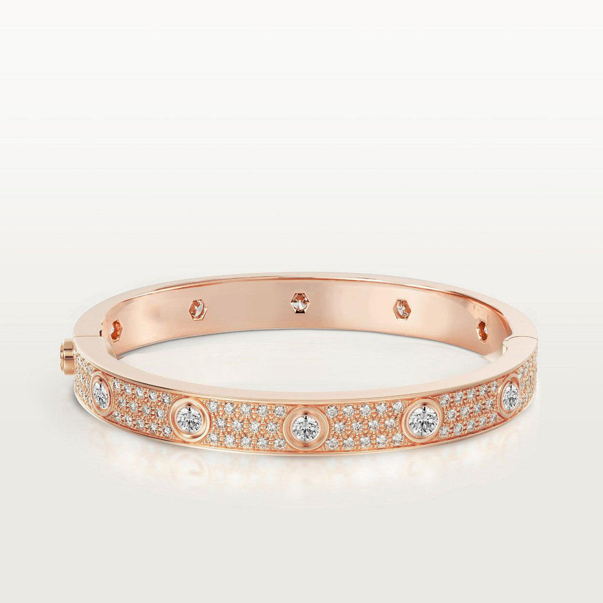 [Amore]LOVE BRACELET 6.1MM DIAMOND-PAVED 10 BIG DIAMONDS
