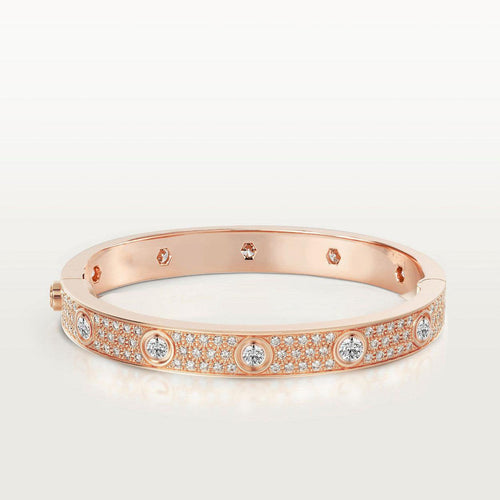 [Amore]LOVE BRACELET 6.1MM DIAMOND-PAVED 10 BIG DIAMONDS