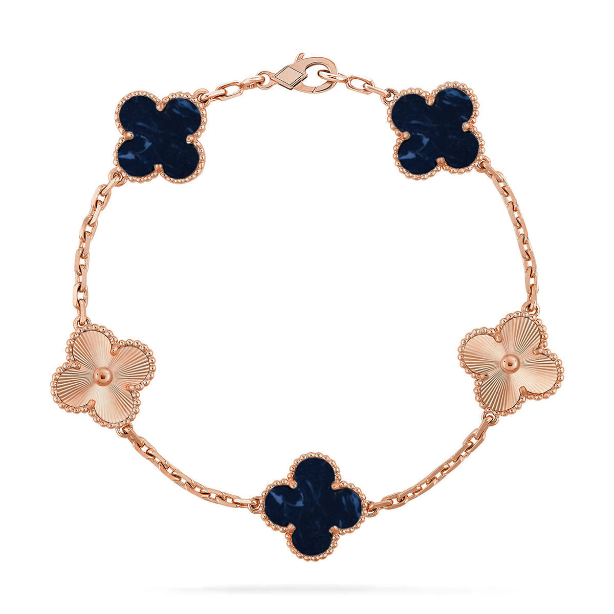 [Amore]LUCKY CLOVER 5-MOTIF BRACELET - PIETERSITE COLLECTION