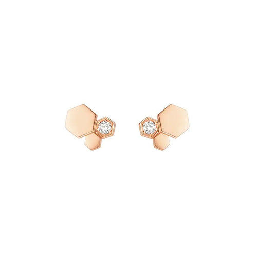 [Amore]BEE LOVE PINK GOLD DIAMOND EARRINGS