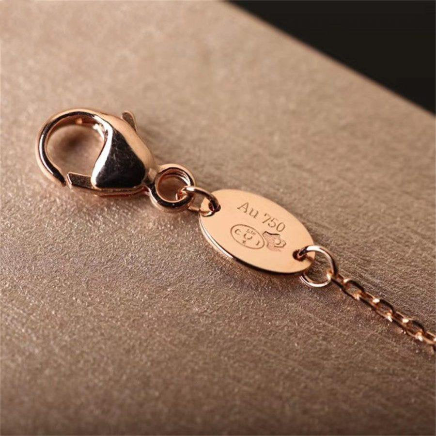 [Amore]Hollow Design Four-Leaf Clover Flower Shape Bracelet