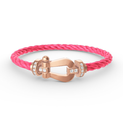 [Amore]FORCE LARGE HORSESHOE HALF DIAMOND BRACELET ROSE GOLD