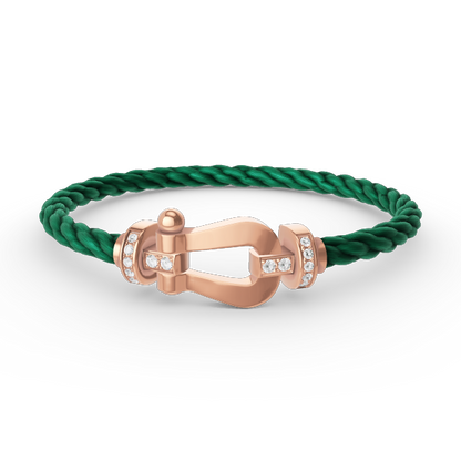 [Amore]FORCE LARGE HORSESHOE HALF DIAMOND BRACELET ROSE GOLD