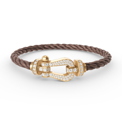 [Amore]FORCE LARGE HORSESHOE FULL DIAMOND BRACELET GOLD