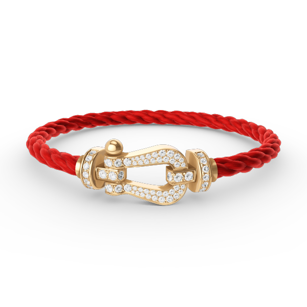 [Amore]FORCE LARGE HORSESHOE FULL DIAMOND BRACELET GOLD