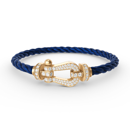 [Amore]FORCE LARGE HORSESHOE FULL DIAMOND BRACELET GOLD