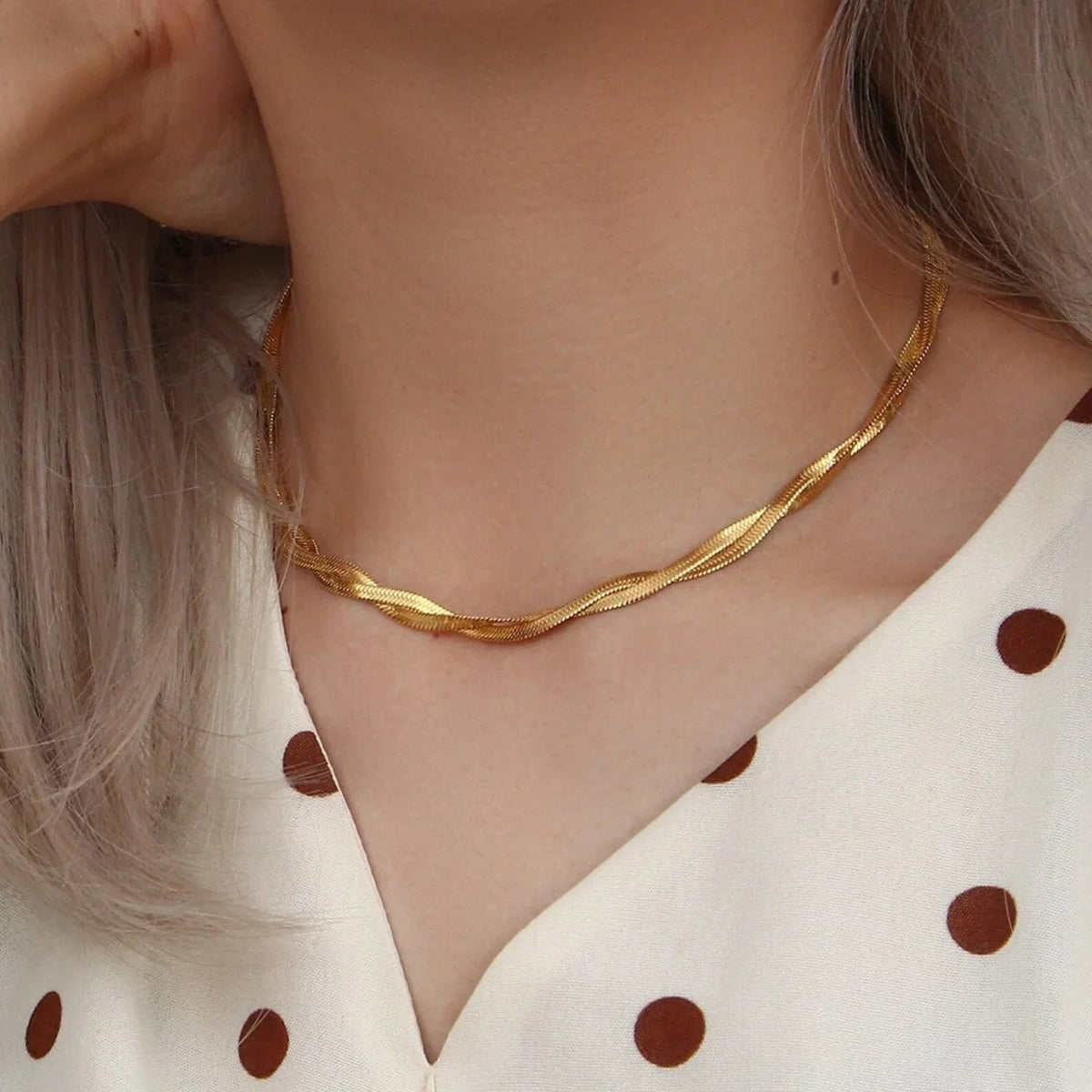 [Amore]Lysa Twisted Chain Necklace