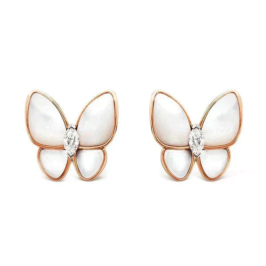 [Amore]BUTTERFLY MOP DIAMOND EARRINGS