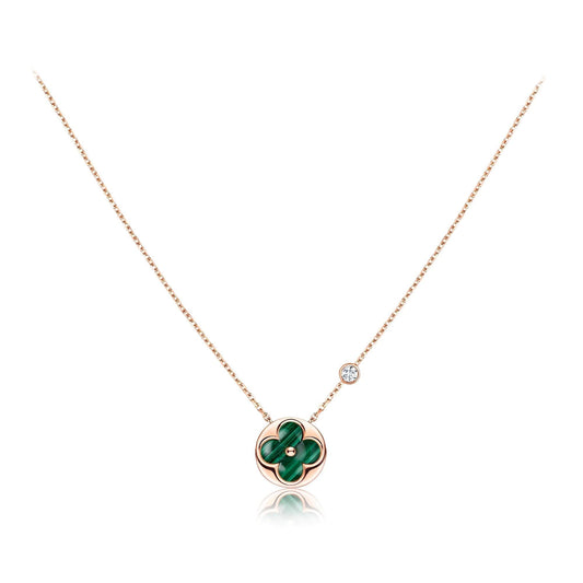 [Amore]SUN PEDANT PINK GOLD 1 DIAMOND NECKLACE
