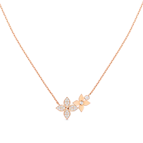 [Amore]STAR BLOSSOM NECKLACE PINK GOLD DIAMONDS