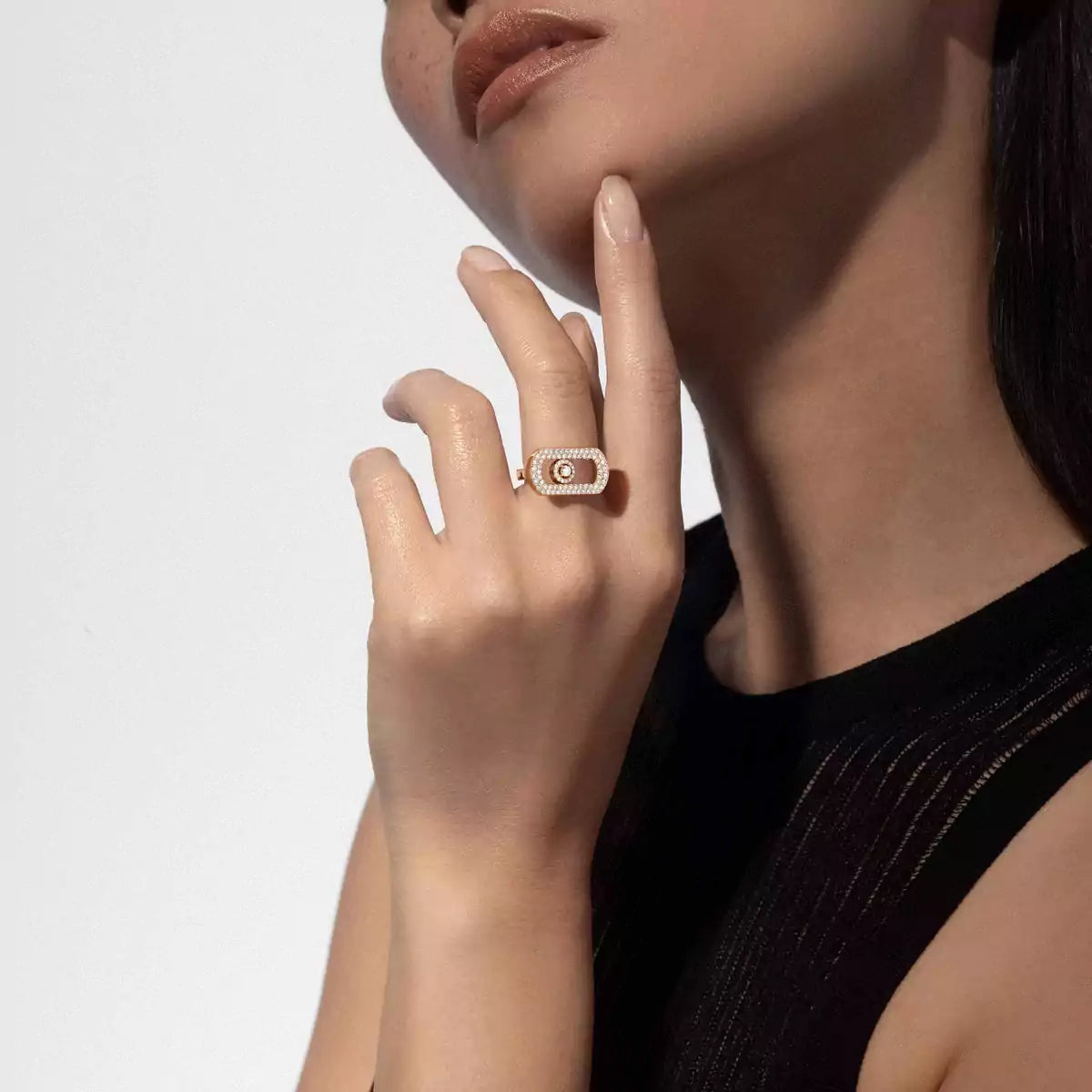 [Amore]So Move Pave Set Diamond Ring