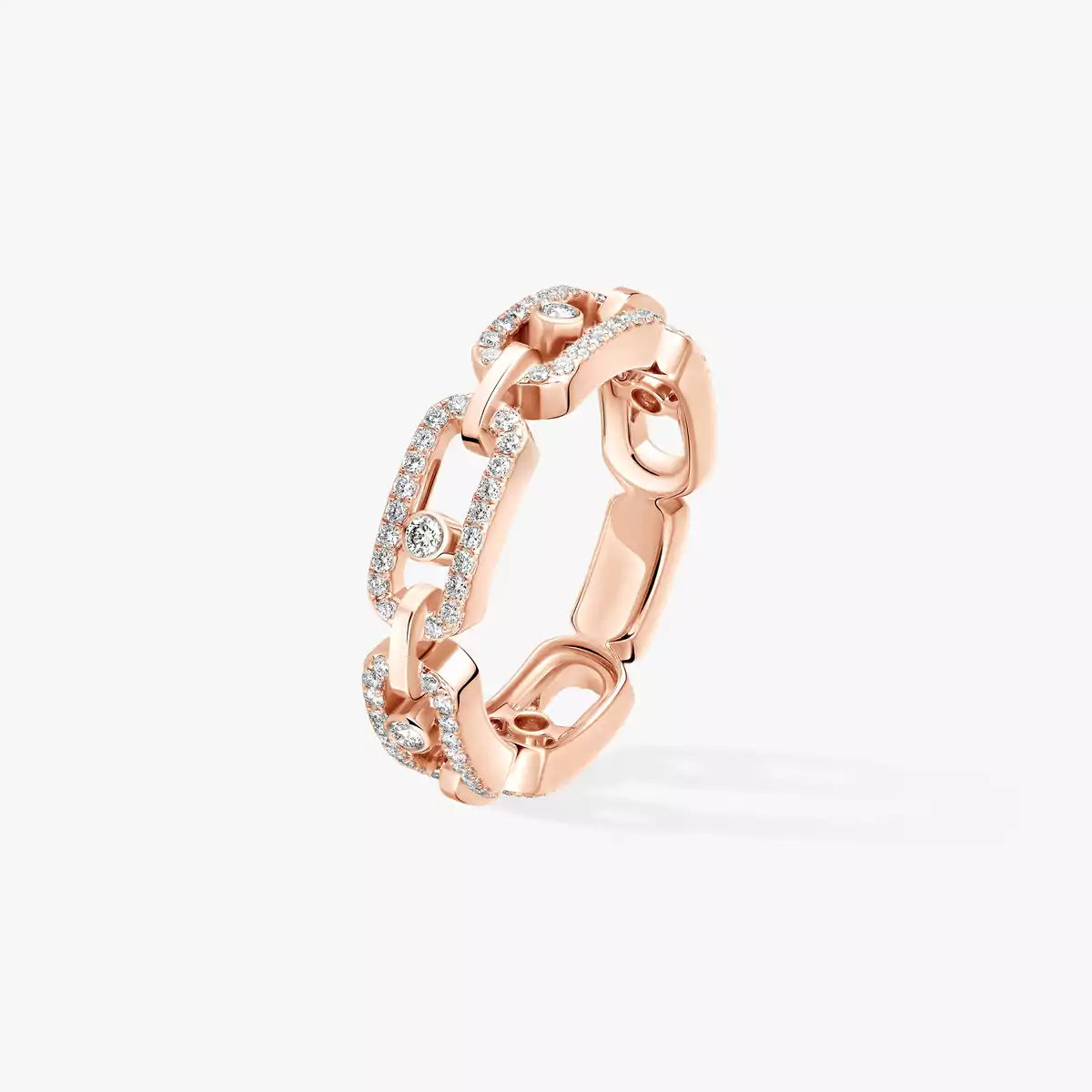 [Amore]Move Link Pave Set Diamond Ring