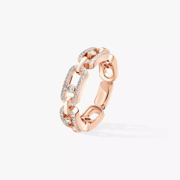 [Amore]Move Link Pave Set Diamond Ring