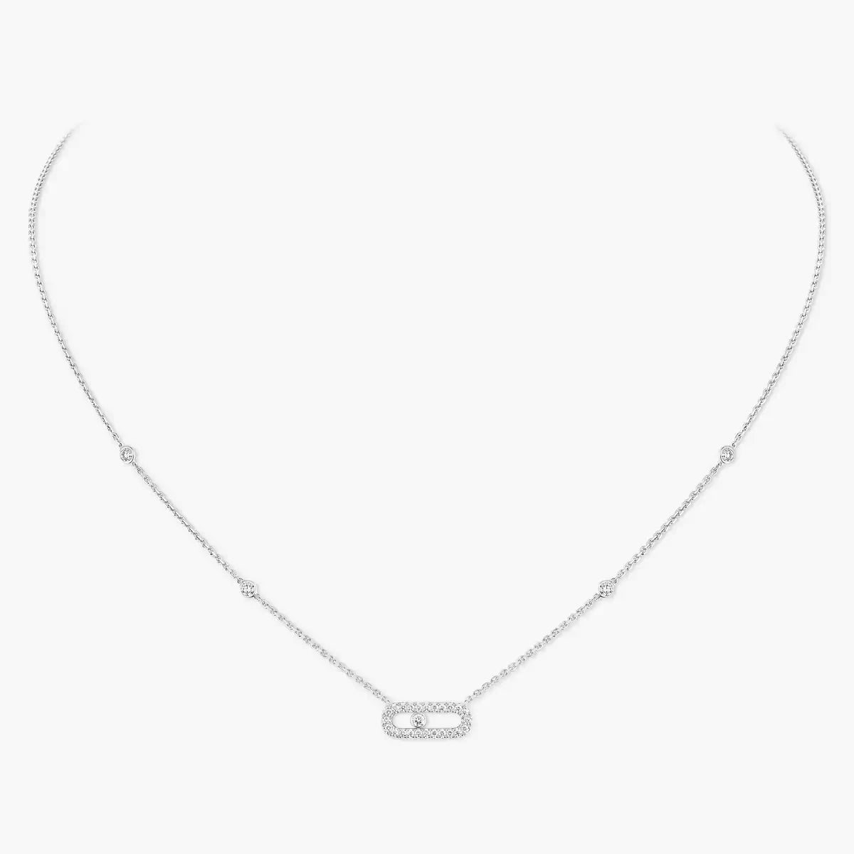[Amore]Diamond Necklace Move Uno