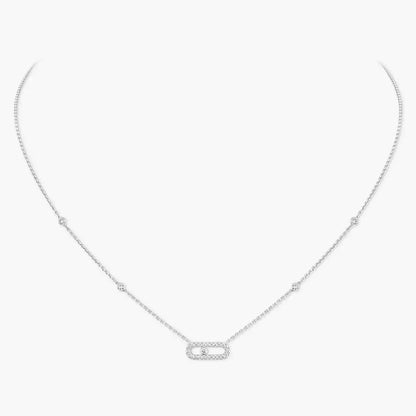 [Amore]Diamond Necklace Move Uno