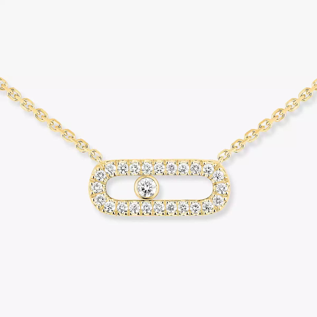 [Amore]Diamond Necklace Move Uno