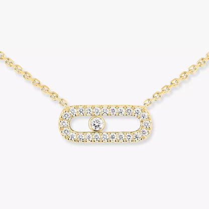 [Amore]Diamond Necklace Move Uno