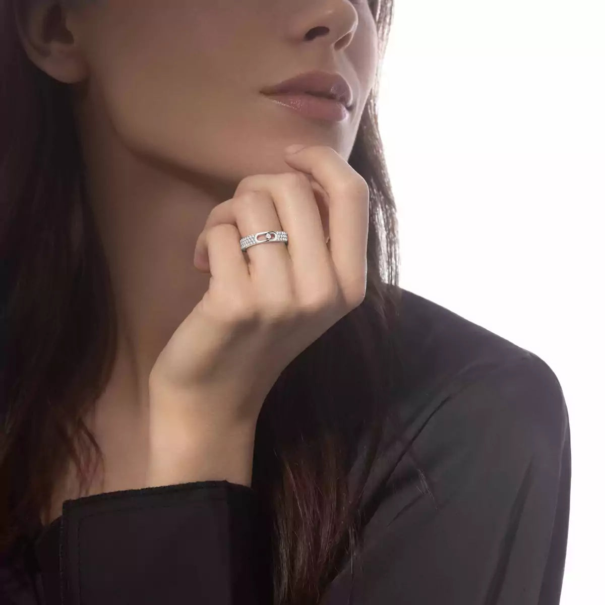 [Amore]Move Joaillerie Pave Diamond Wedding Ring