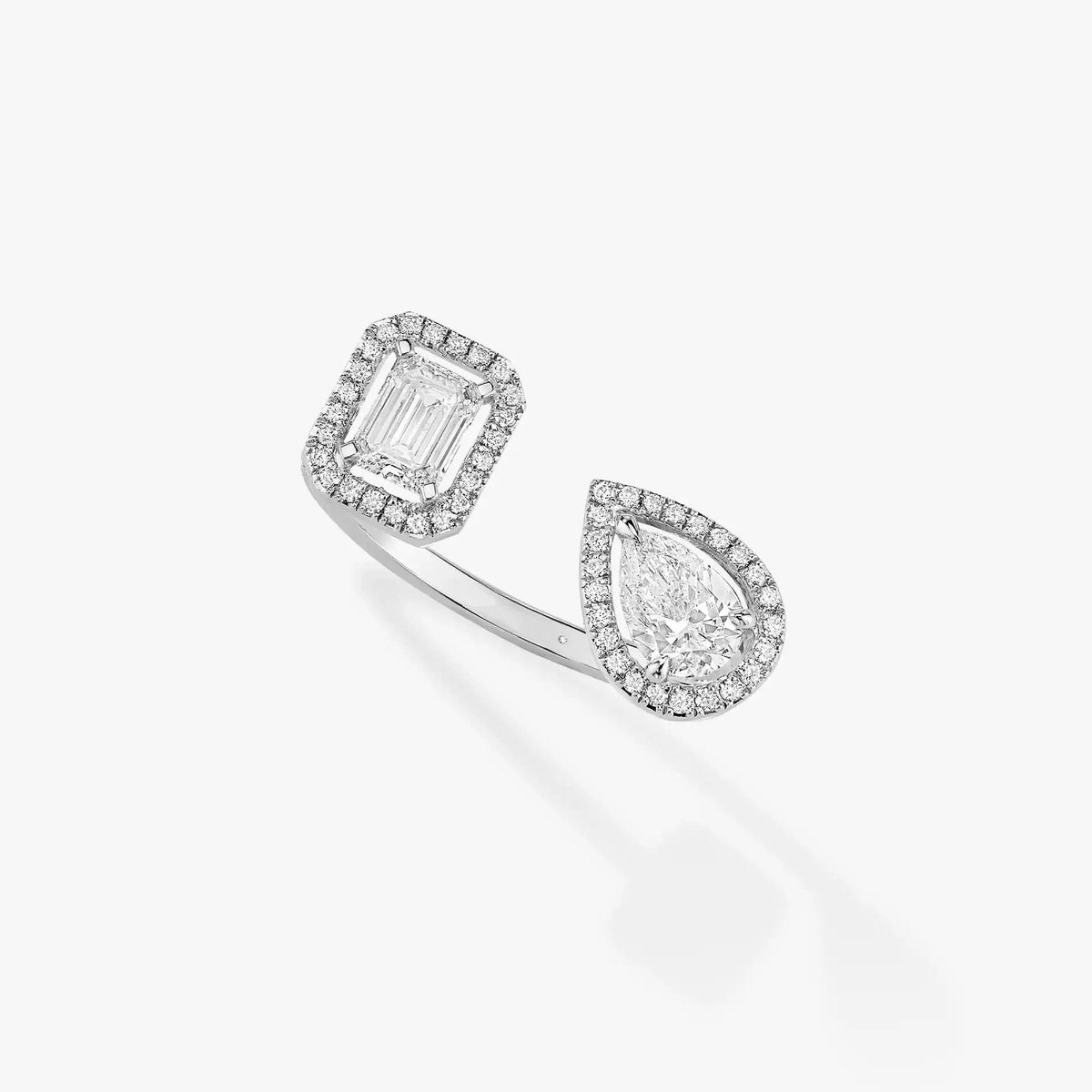 [Amore]My Twin Toi & Moi Silver Diamond Ring