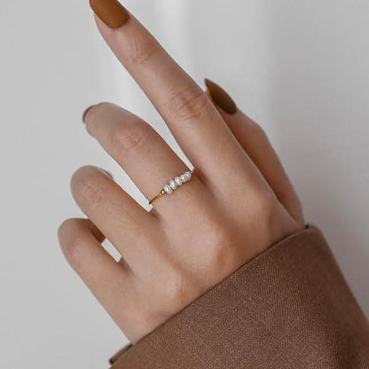[Amore]Magnolia Freshwater Pearl Gold Ring