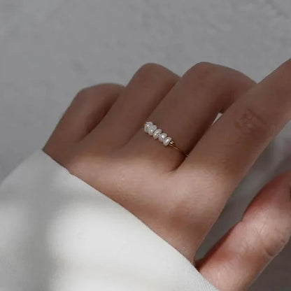 [Amore]Magnolia Freshwater Pearl Gold Ring