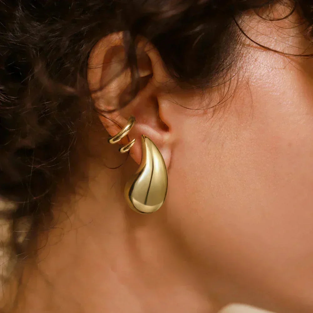[Amore]Sandra Teardrop Gold Earrings