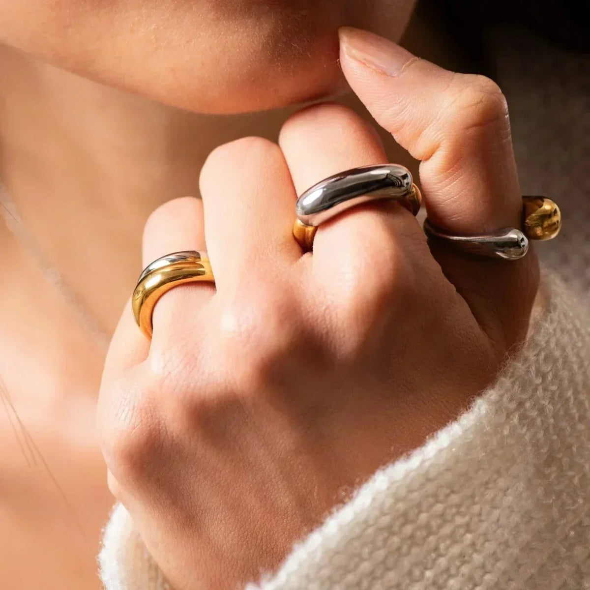 [Amore]Seren Two Tone Gold Ring