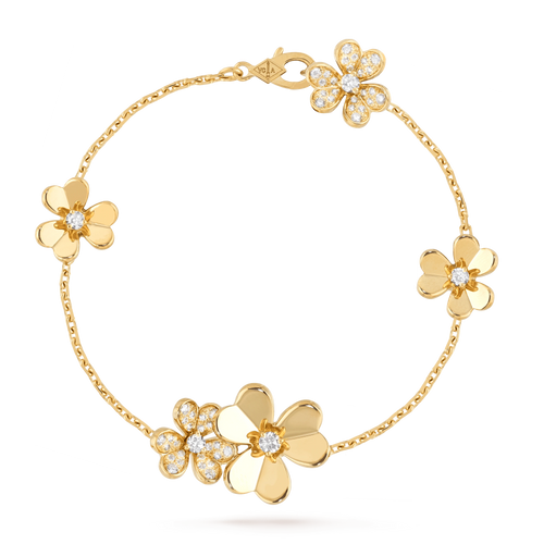 [Amore]FRIVOLE GOLD 5 FLOWERS BRACELET