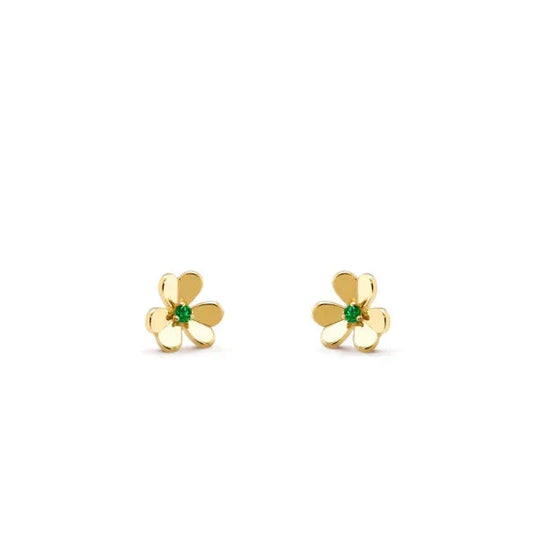 [Amore]FRIVOLE  FLOWER MALACHITE EARRINGS