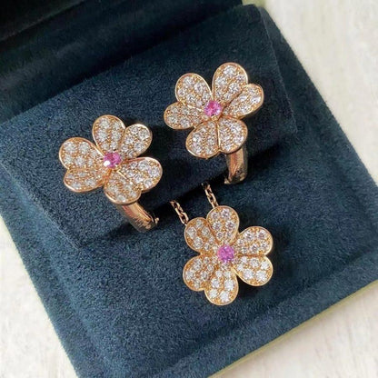 [Amore]FRIVOLE ROSE GOLD FLOWER DIAMOND NECKLACE