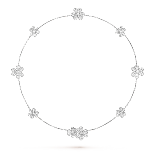 [Amore]FRIVOLE SILVER 9 FLOWERS NECKLACE