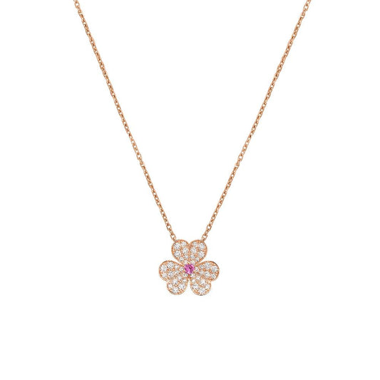 [Amore]FRIVOLE ROSE GOLD FLOWER DIAMOND NECKLACE