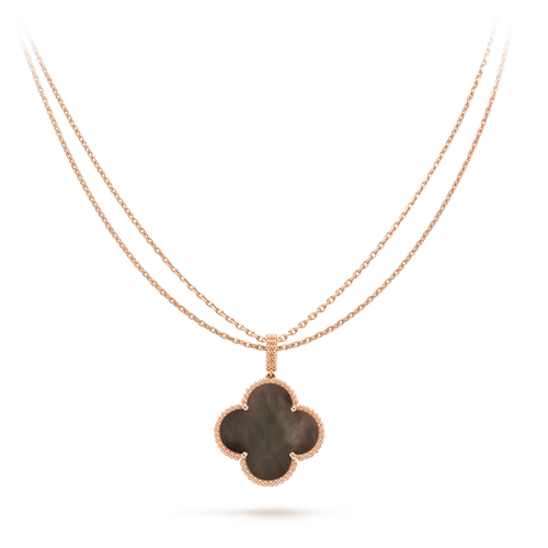 [Amore]CLOVER 25MM GOLD DARK MOP BIG CLOVER NECKLACE