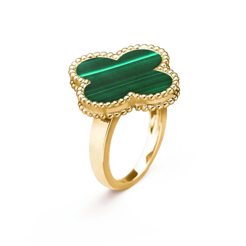 [Amore]CLOVER MALACHITE RING