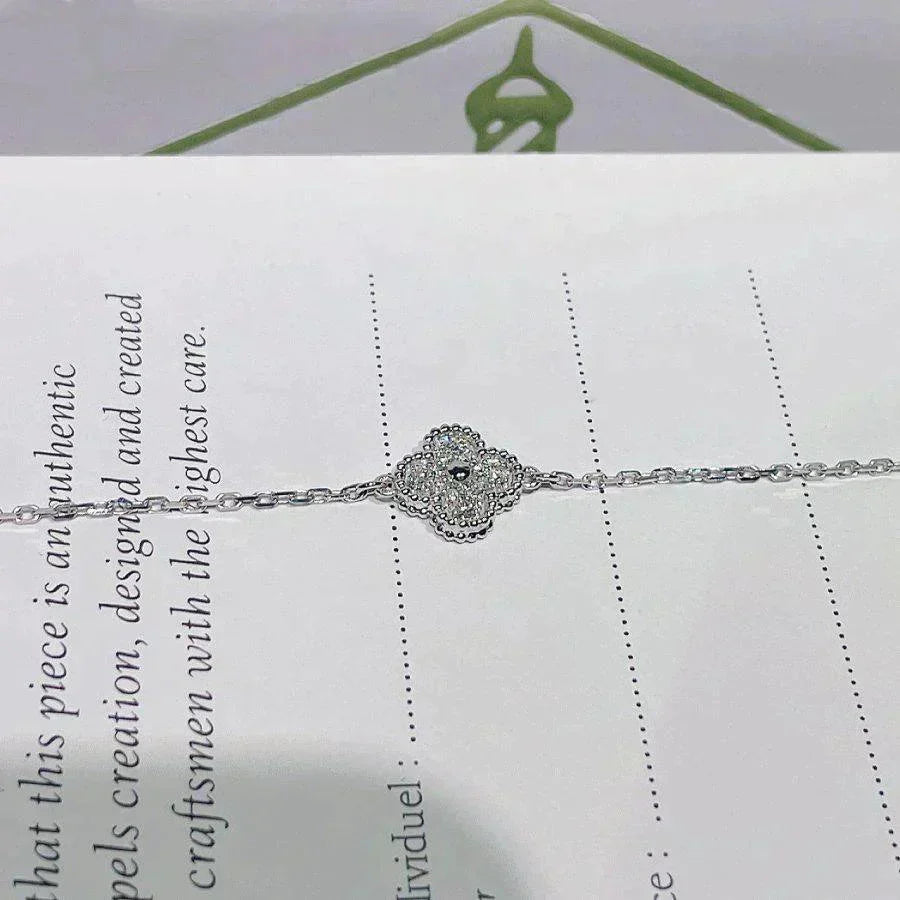 [Amore]CLOVER  SINGLE FLOWER BRACELET SILVER