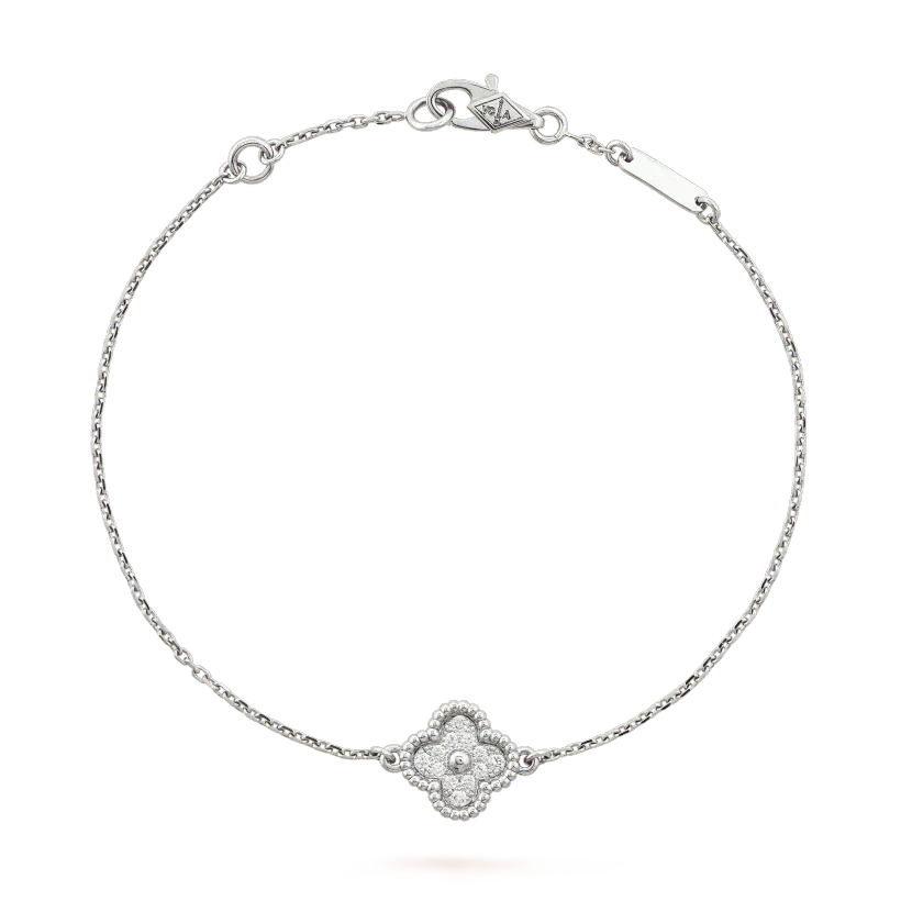 [Amore]CLOVER  SINGLE FLOWER BRACELET SILVER