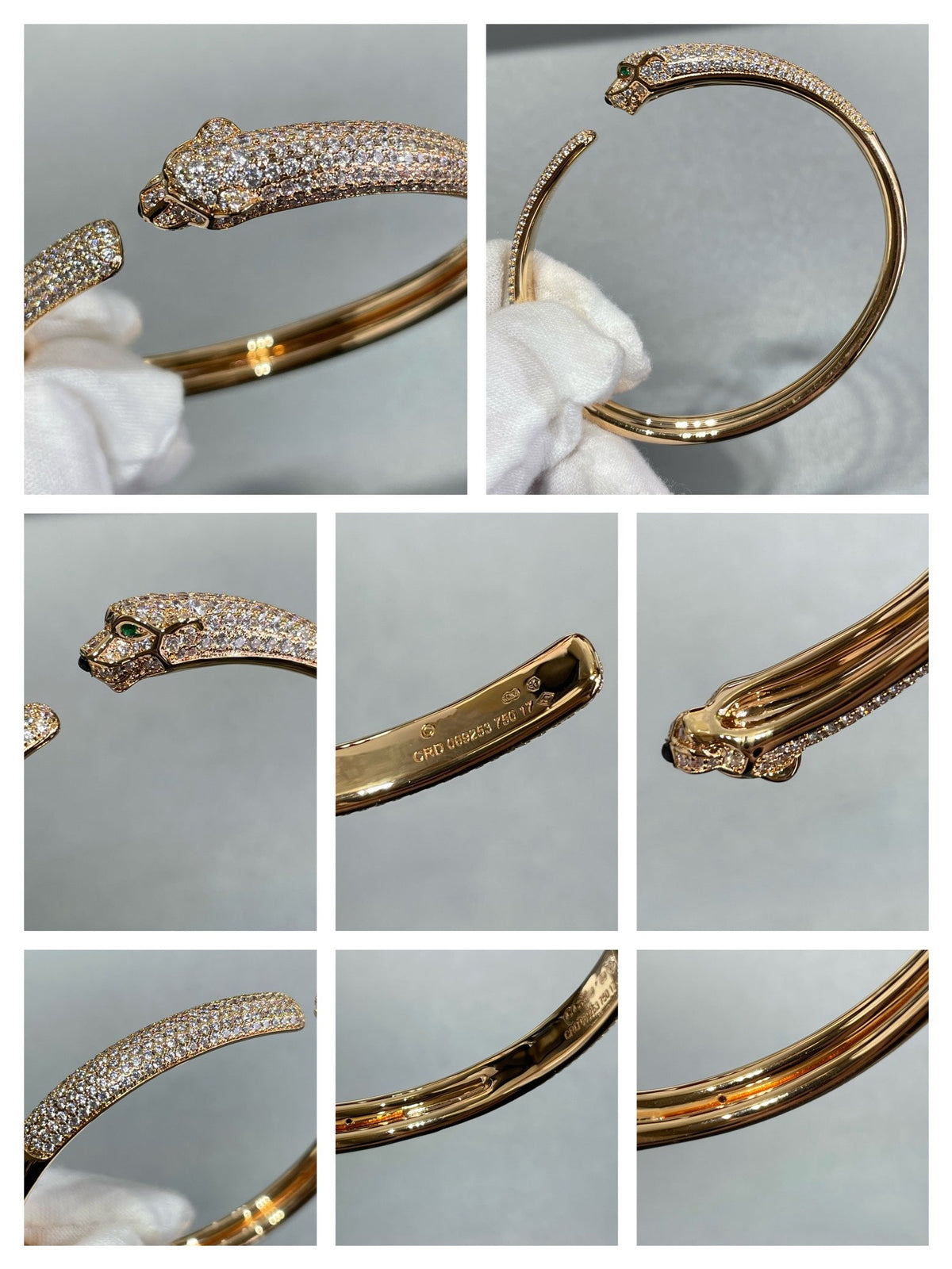 [Amore]PANTHERE FULL DIAMOND OPEN BRACELET