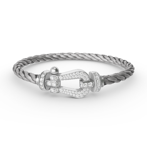 [Amore]FORCE LARGE HORSESHOE FULL DIAMOND BRACELET SILVER