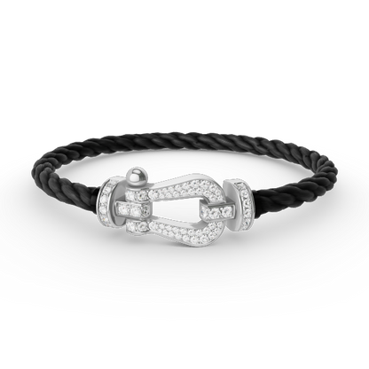 [Amore]FORCE LARGE HORSESHOE FULL DIAMOND BRACELET SILVER